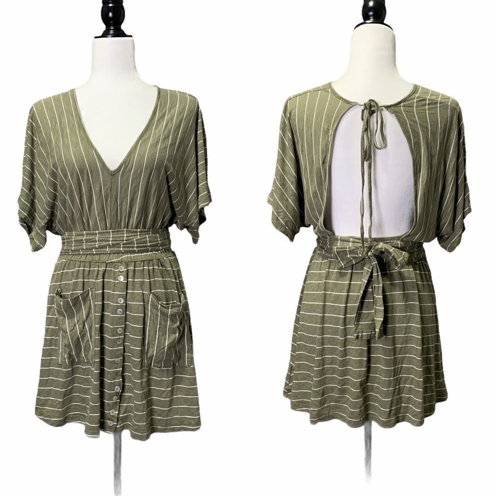 free People Beach Paradise Stripes Mini Dress
